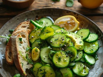 Recette de Salade Fraîche Avocat Concombre : Une Délicieuse Synergie