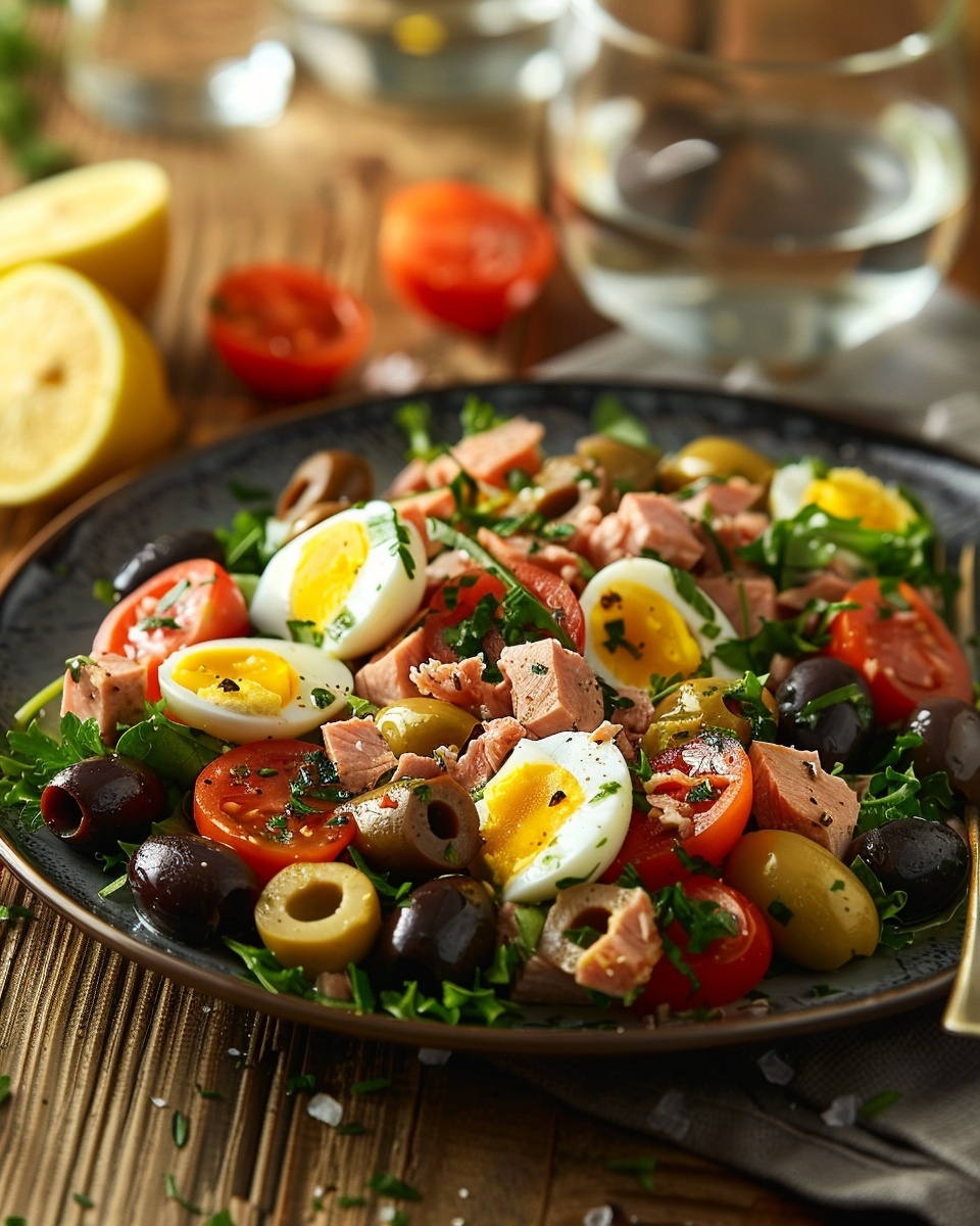 Recette de Salade Niçoise Facile et Rapide : Une Délicieuse Entrée Provençale 1 Salade niçoise facile et rapide