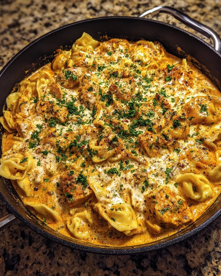 Poulet Crémeux Tortellini : Recette Facile et Savoureuse 2 Poulet Crémeux Tortellini