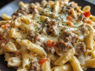 Pâtes au Boeuf Crémeuses : Recette Facile et Savoureuse