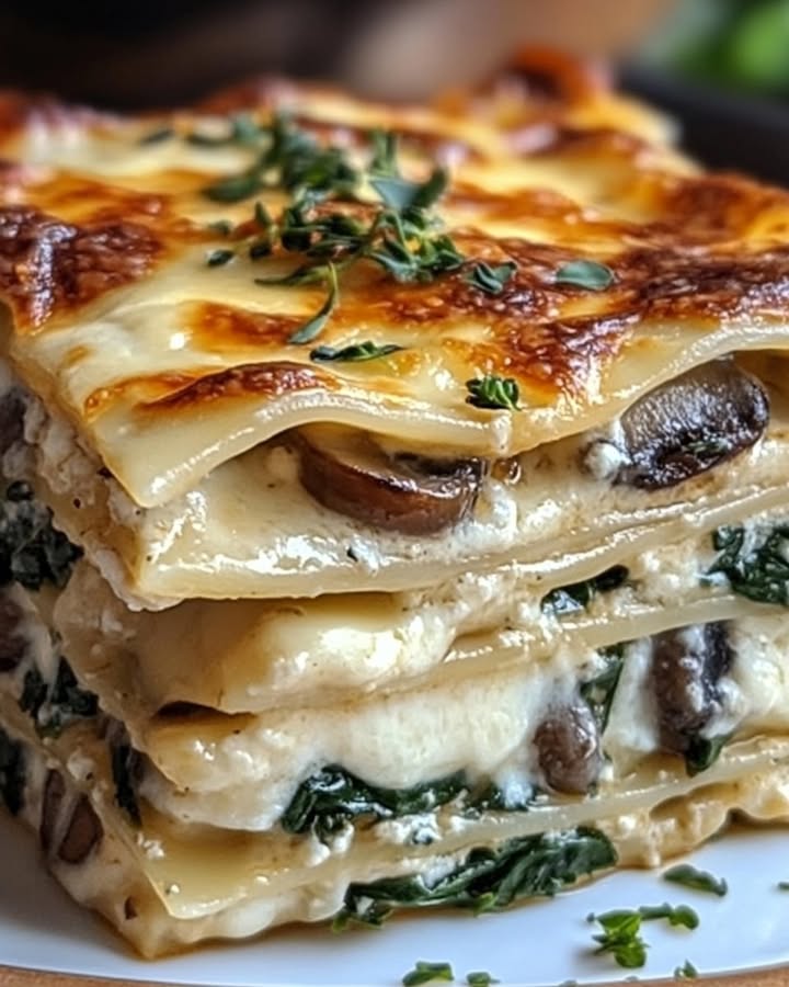 Lasagne Épinards Champignons : Recette Facile et Savoureuse 2 Lasagne Épinards Champignons
