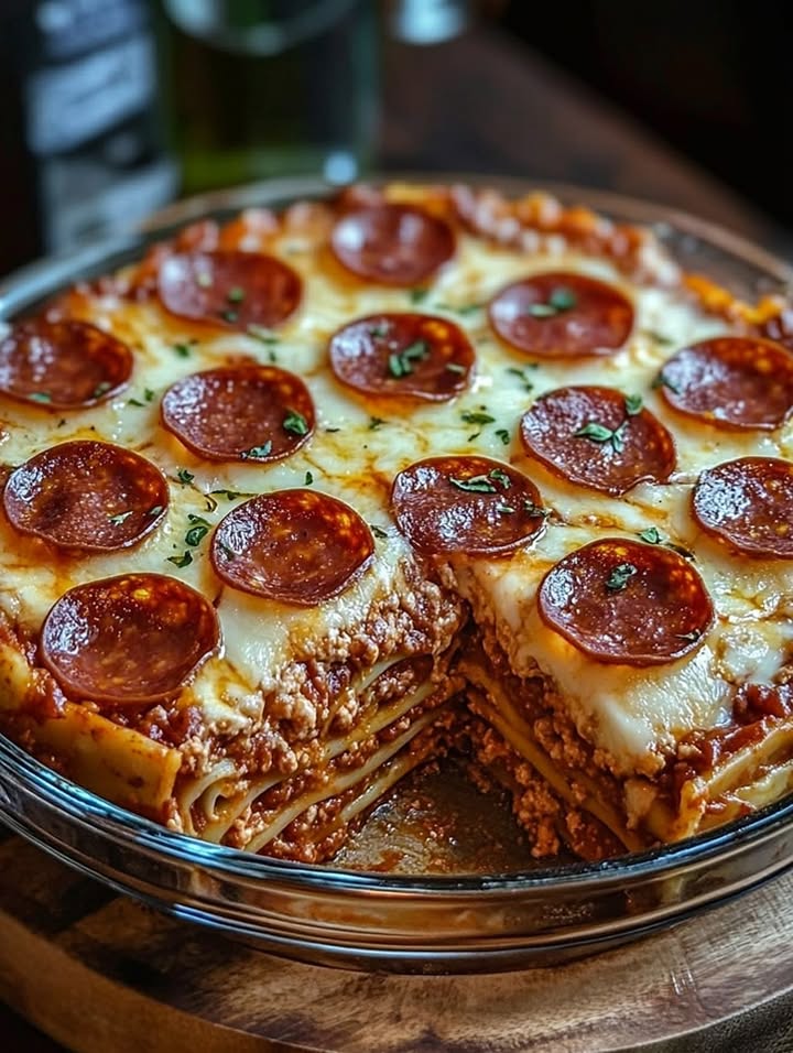 Casserole Pizza Pepperoni : Recette Facile et Savoureuse 2 Casserole Pizza Pepperoni