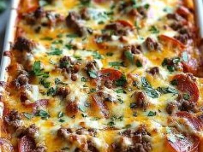 Casserole Pizza Fromagée Facile et Savoureuse