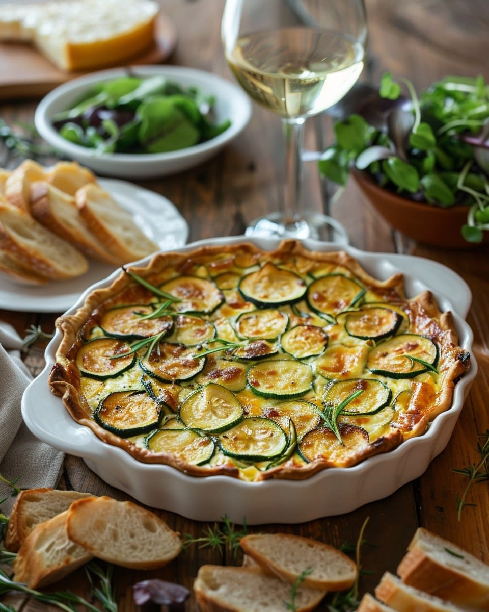 Quiche courgette chèvre