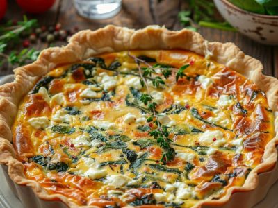 Recette de Quiche Épinards Feta : Délicieuse et Facile à Préparer
