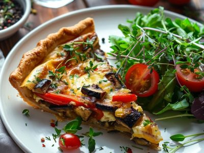 Recette Délicieuse de Quiche aux Légumes Grillés : Facile et Rapide