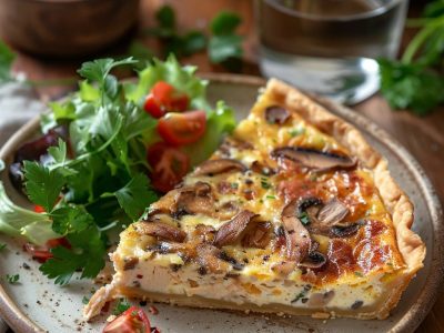 Recette de Quiche Poulet Champignons : Facile et Délicieuse