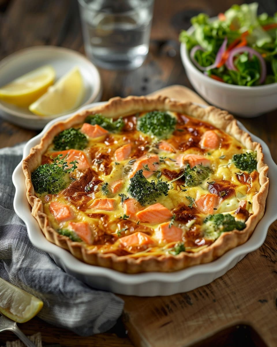 Quiche saumon brocoli