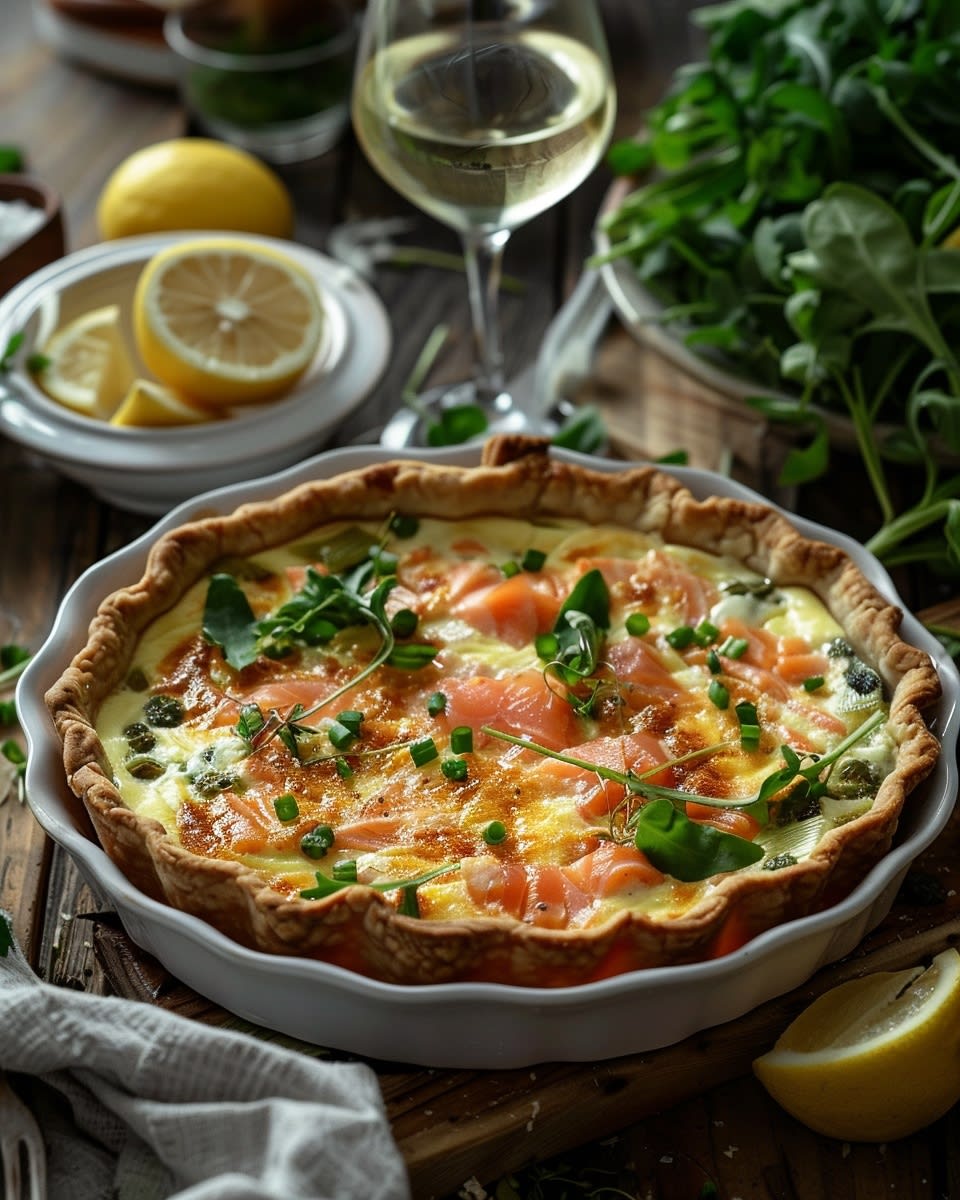 Quiche saumon poireaux