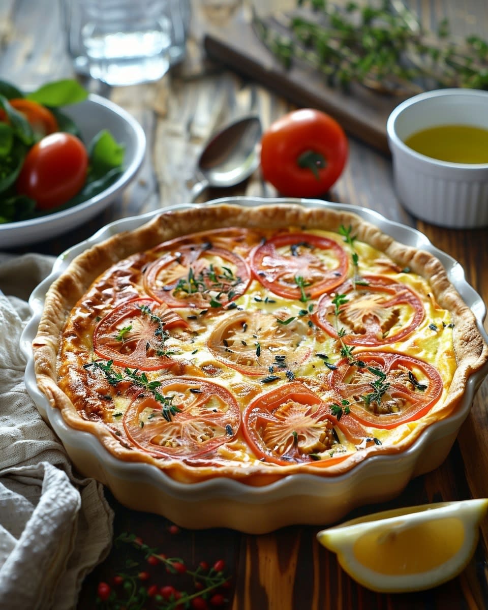 Quiche thon tomate