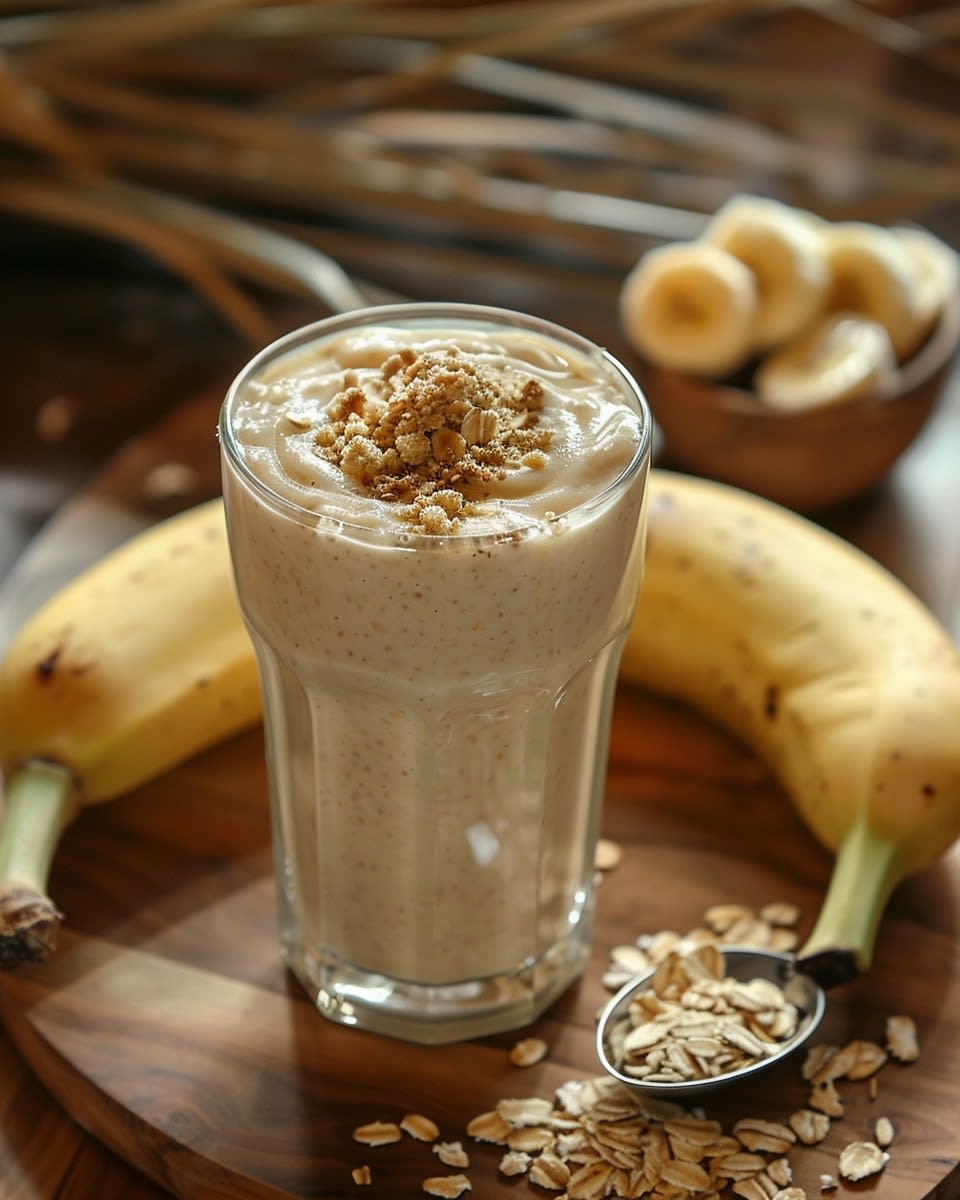 Recette de Smoothie Banane Avoine : Bénéfices et Conseils 1 Smoothie banane avoine