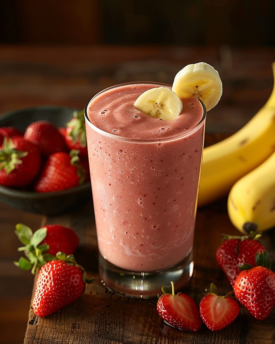 Smoothie fraise banane maison