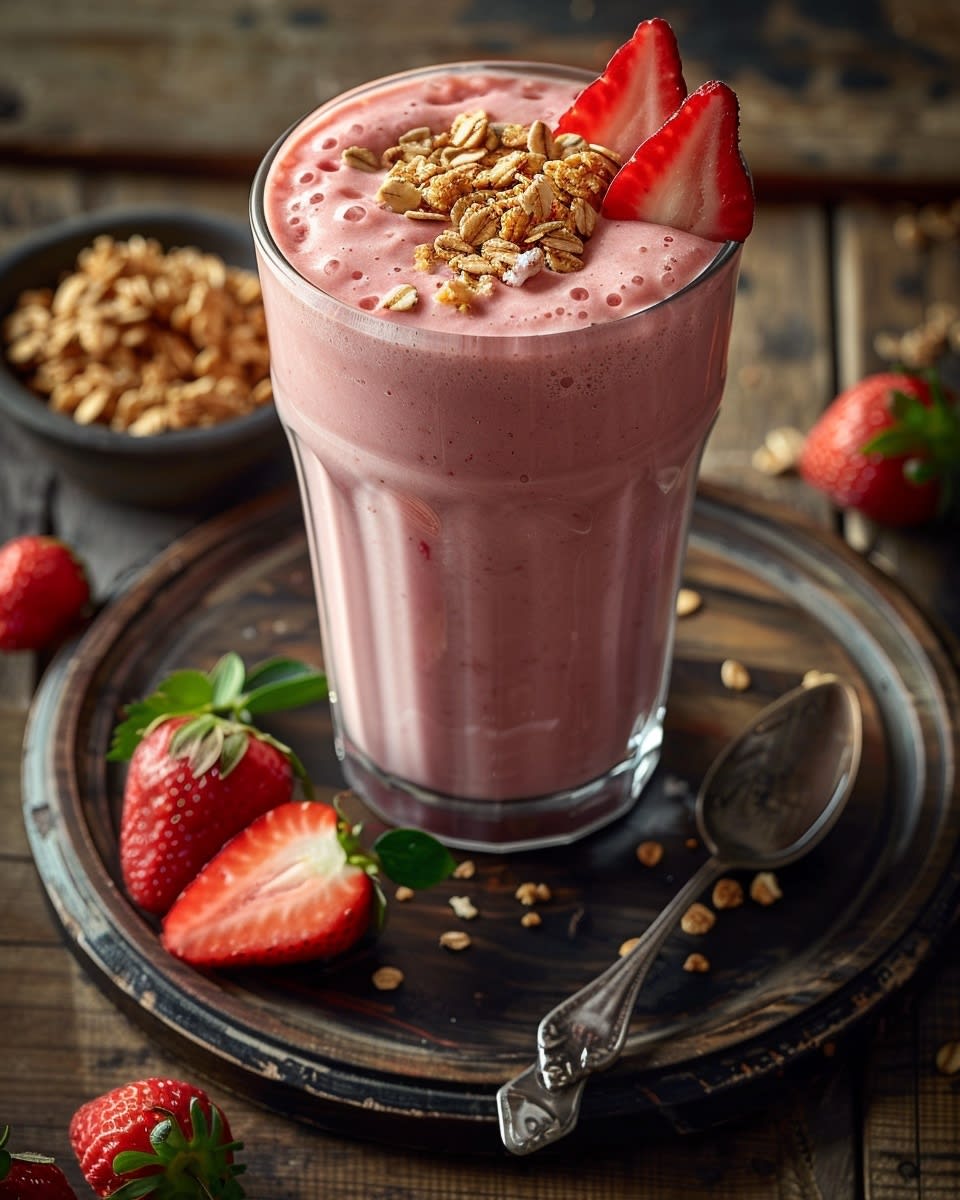 Recette délicieuse de smoothie fraise lait : bienfaits et conseils 1 Smoothie fraise lait