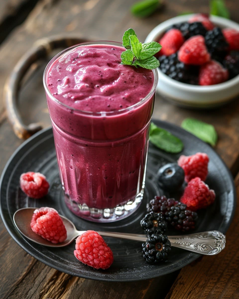 Recette de Smoothie Fruits Rouges Lait : Délicieux et Sain 1 Smoothie fruits rouges lait