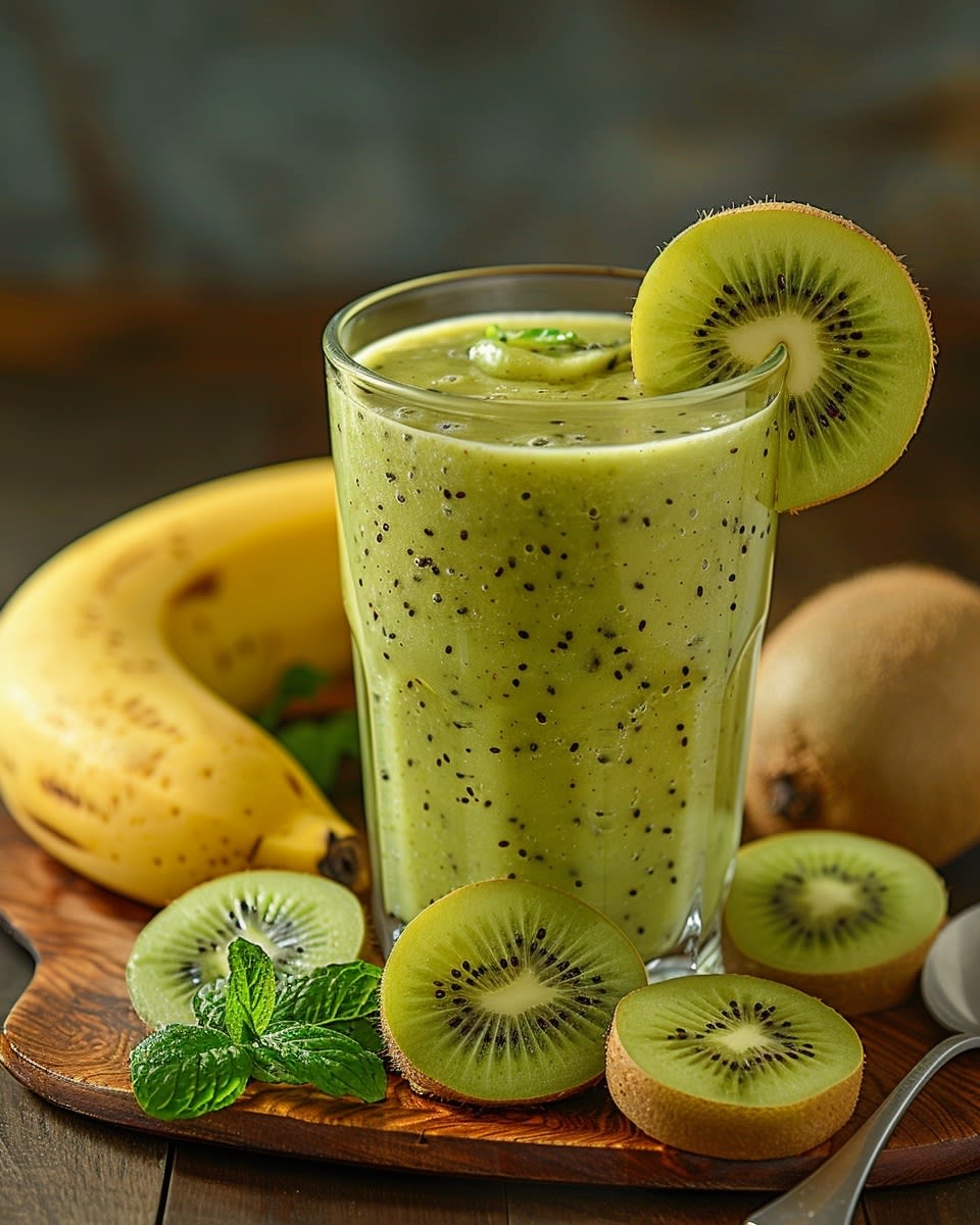 Smoothie kiwi banane