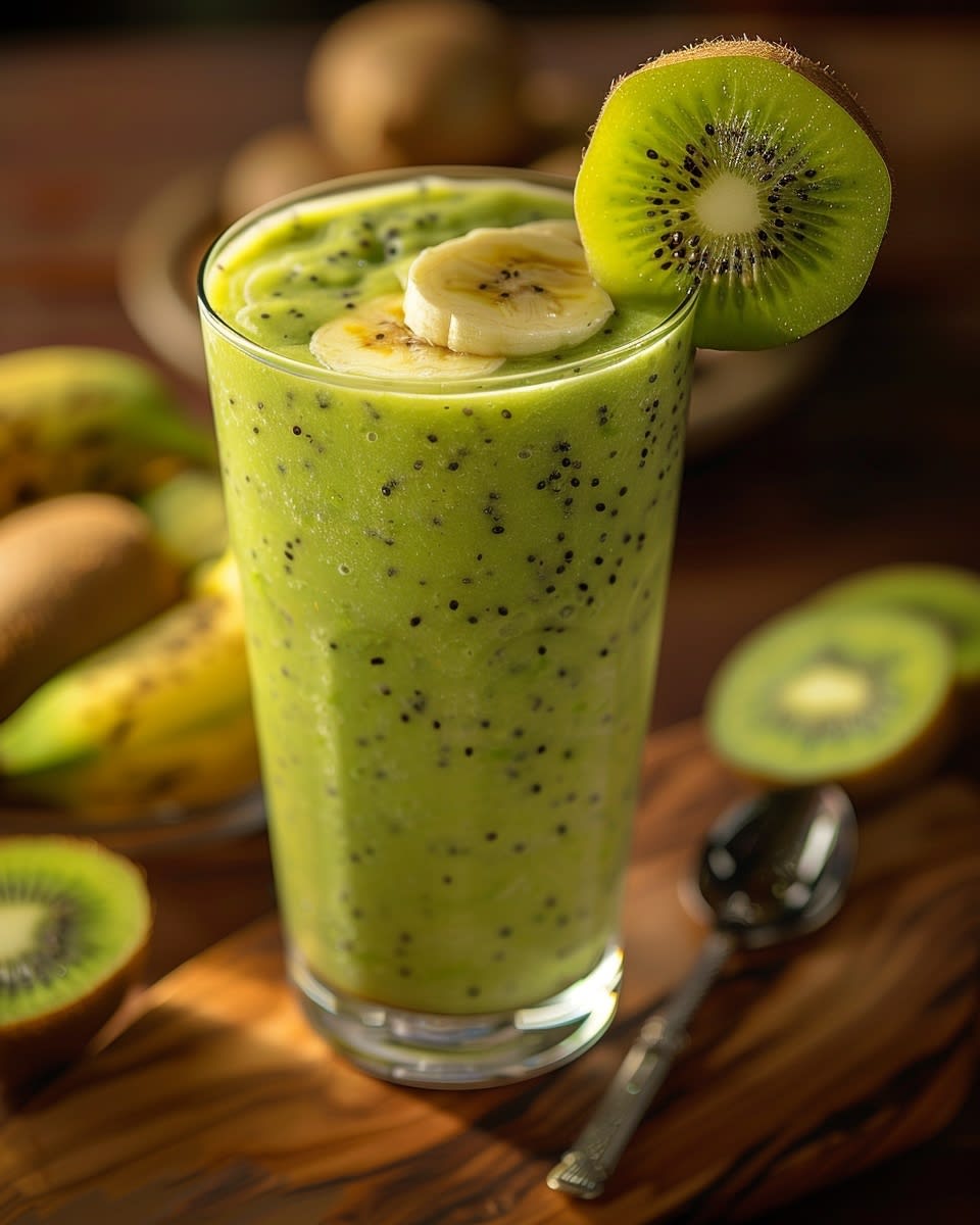 Smoothie Kiwi Banane Rapide : Recette Facile et Délicieuse 1 Smoothie kiwi banane rapide