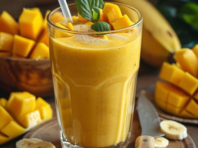 Recette de Smoothie Mangue Banane Lait : Bienfaits et Astuces