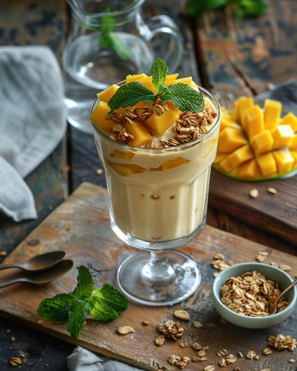 Recette de Smoothie Mangue Banane Yaourt : Fraîcheur et Bienfaits 1 Smoothie mangue banane yaourt