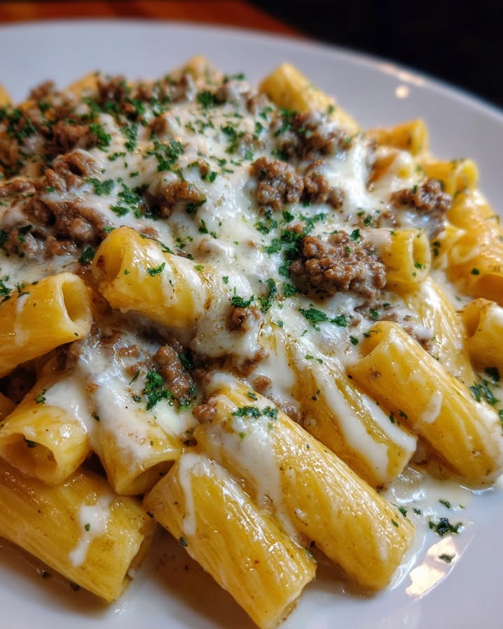 Rigatoni Crémeux Parmesan : Recette Facile et Savoureuse 2 Rigatoni Crémeux Parmesan