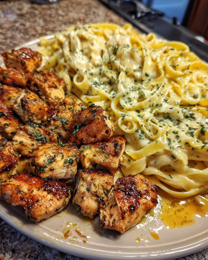 Poulet Linguine Crémeux : Recette Facile et Savoureuse 2 Poulet Linguine Crémeux