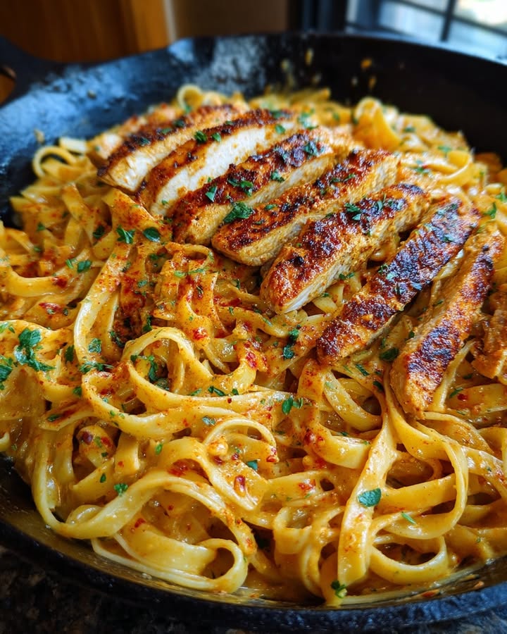 Pâtes Cajun Crémeuses : Recette Facile et Savoureuse 2 Pâtes Cajun Crémeuses