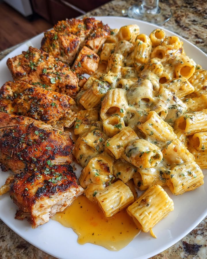 Rigatoni Poulet Crémeux : Recette Facile et Savoureuse 2 Rigatoni Poulet Crémeux