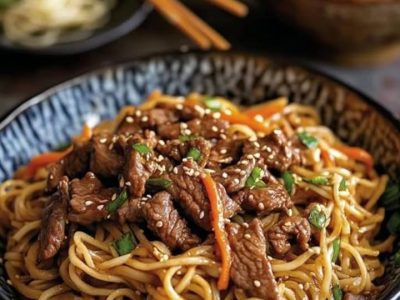 Noodles Teriyaki Bœuf : Recette Facile et Savoureuse