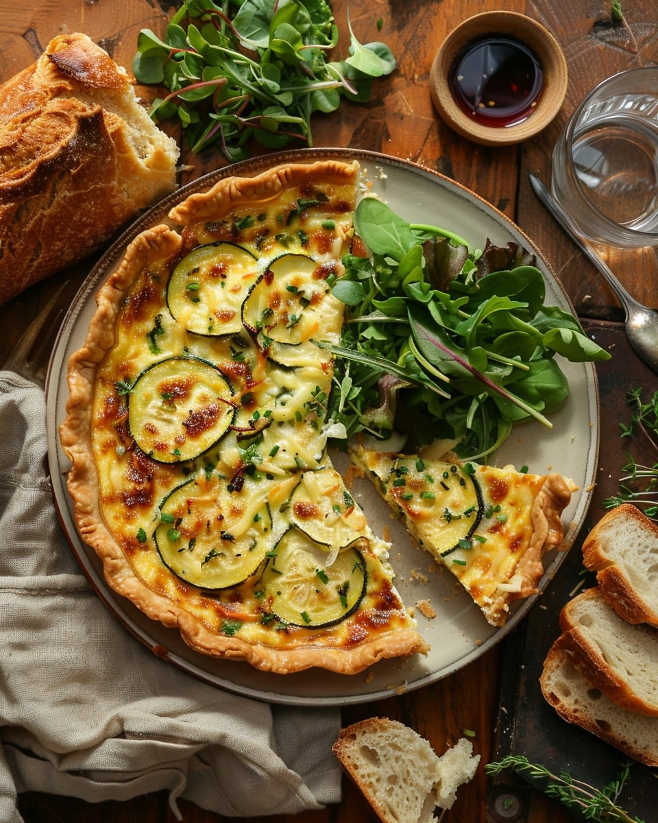Recette de Quiche Courgette Fromage : Facile et Délicieuse 1 Quiche courgette fromage