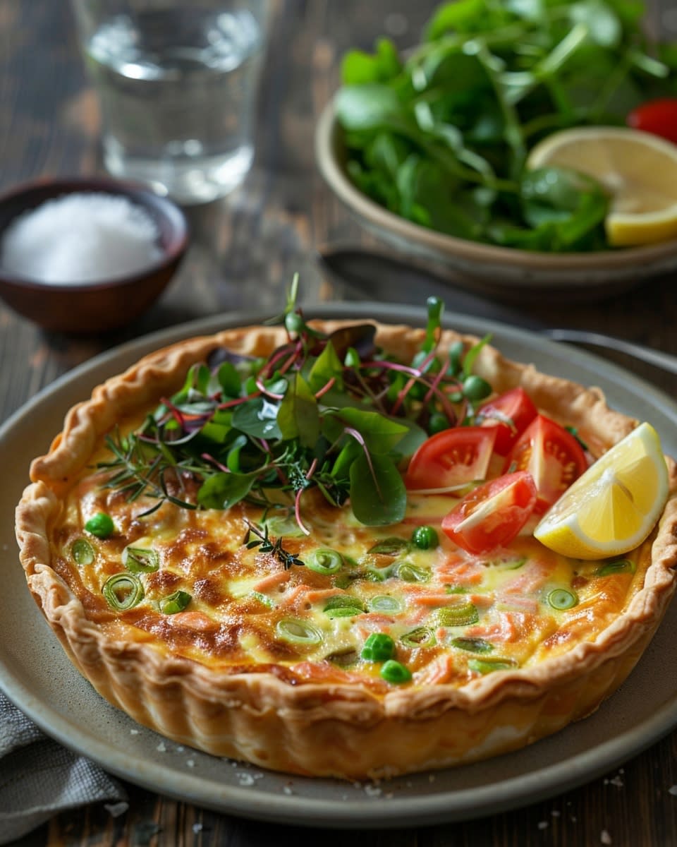 Recette de Quiche Poireaux Saumon : Une Délicieuse Recette pour Tous les Jours 1 Quiche poireaux saumon