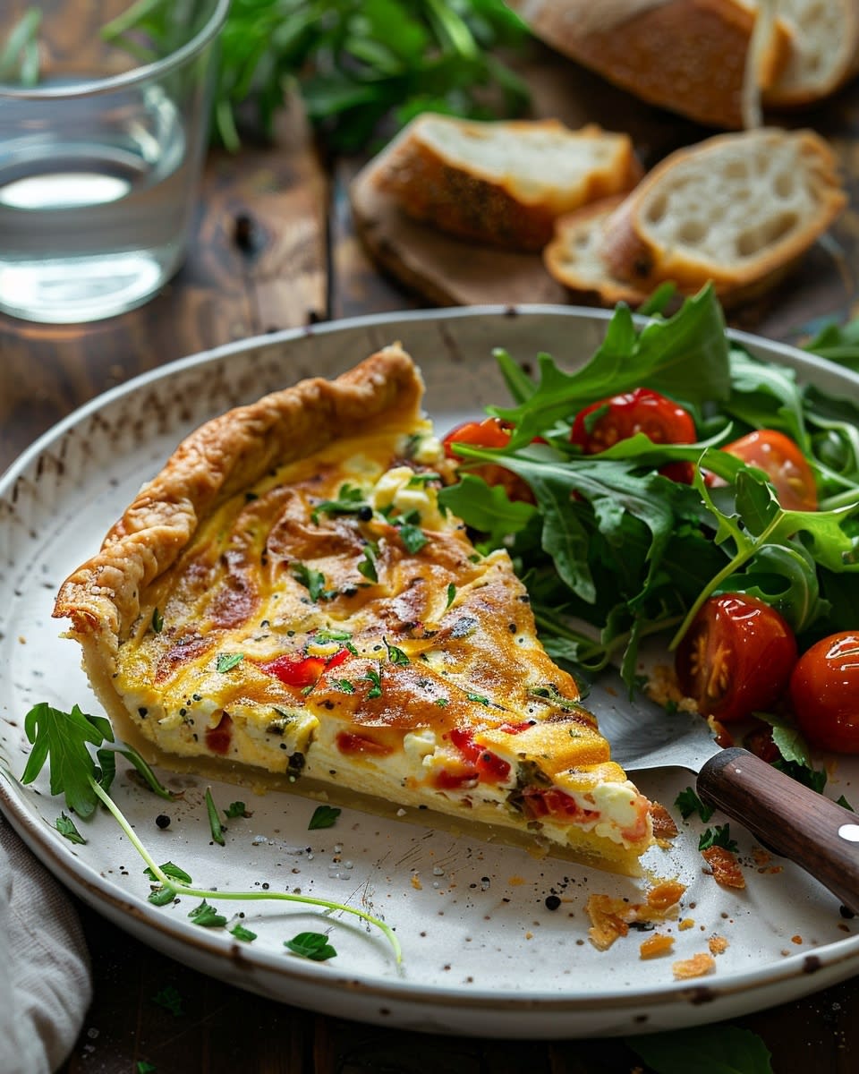 Quiche poivron feta