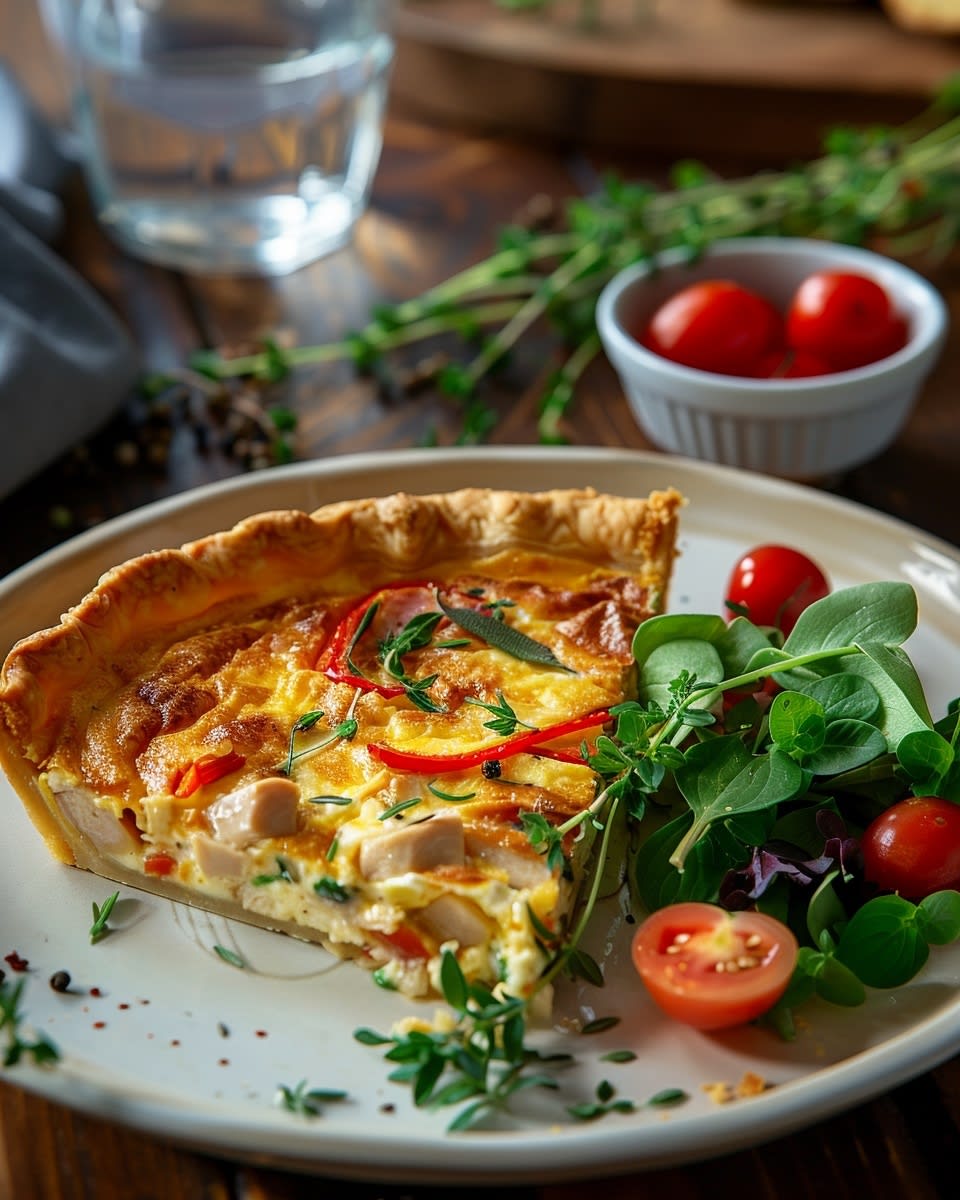 Recette de Quiche Poulet Légumes : Un Plat Délicieux et Équilibré 1 Quiche poulet légumes