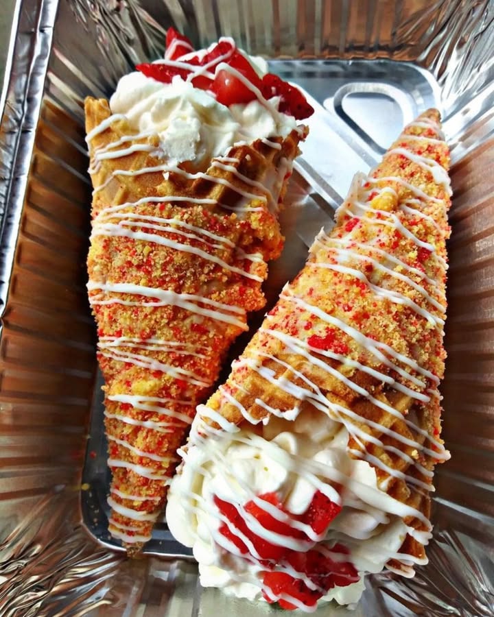 Cornets Cheesecake Fraise
