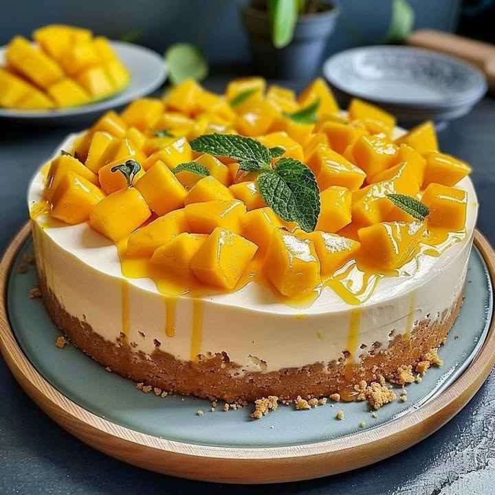 Gâteau Mangue Fromage Non cuit : Recette Facile et Savoureuse 2 Gâteau Mangue Fromage Non cuit