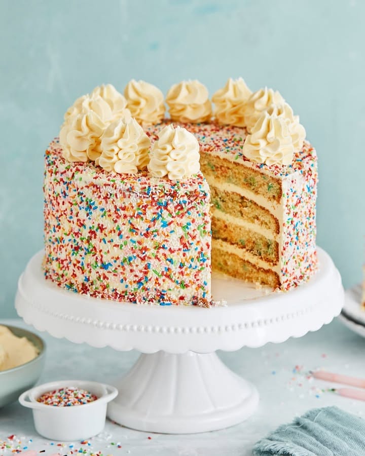 Gâteau Funfetti Festif : Recette Facile et Savoureuse 2 Gâteau Funfetti Festif