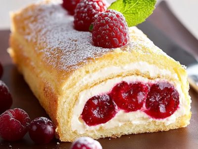 Bûche Mascarpone Framboise Recette Gourmande de Noël