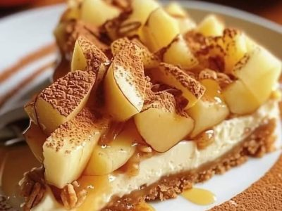 Cheesecake Pomme Croustillant : Douceur et Croquant en Dessert