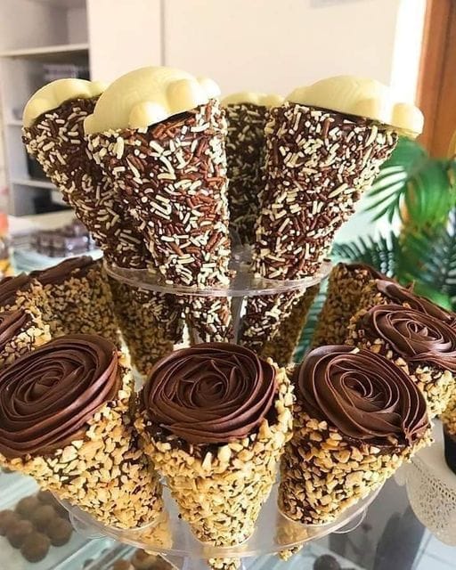 Cornets Chocolat Truffes : Recette Gourmande et Facile 2 cornets chocolat truffes