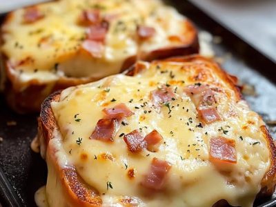 Croque-Monsieur Gratiné Chèvre et Lardons : Recette Réconfortante