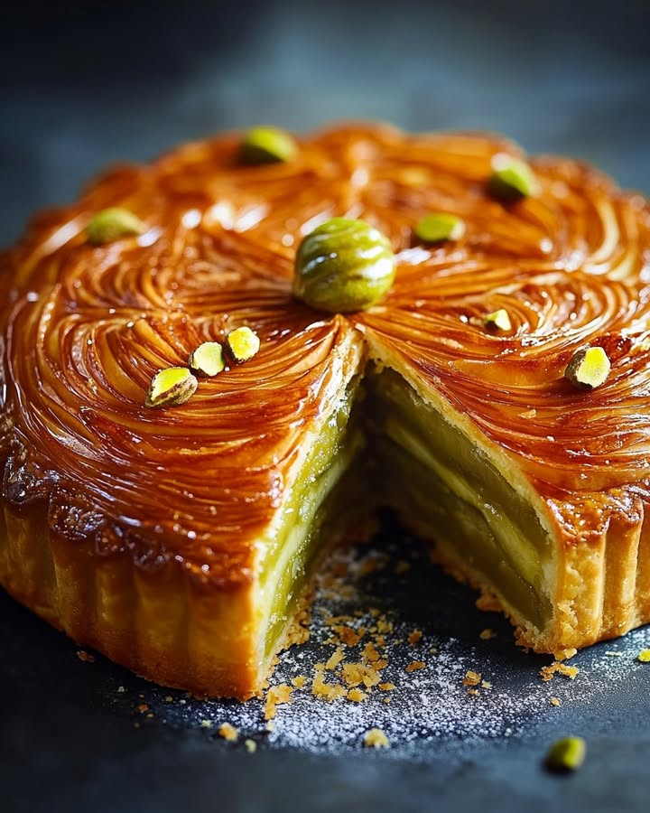 Galette des Rois à la Pistache : Recette Festive et Délicieuse 2 galette pistache festive