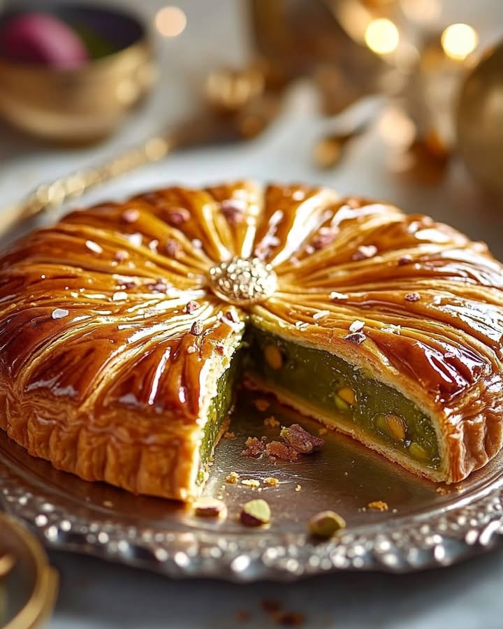 Galette des Rois à la Pistache : Recette Royale et Délicieuse 2 galette pistache royale