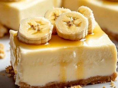 Carrés Cheesecake Banane : Recette Facile et Délicieuse