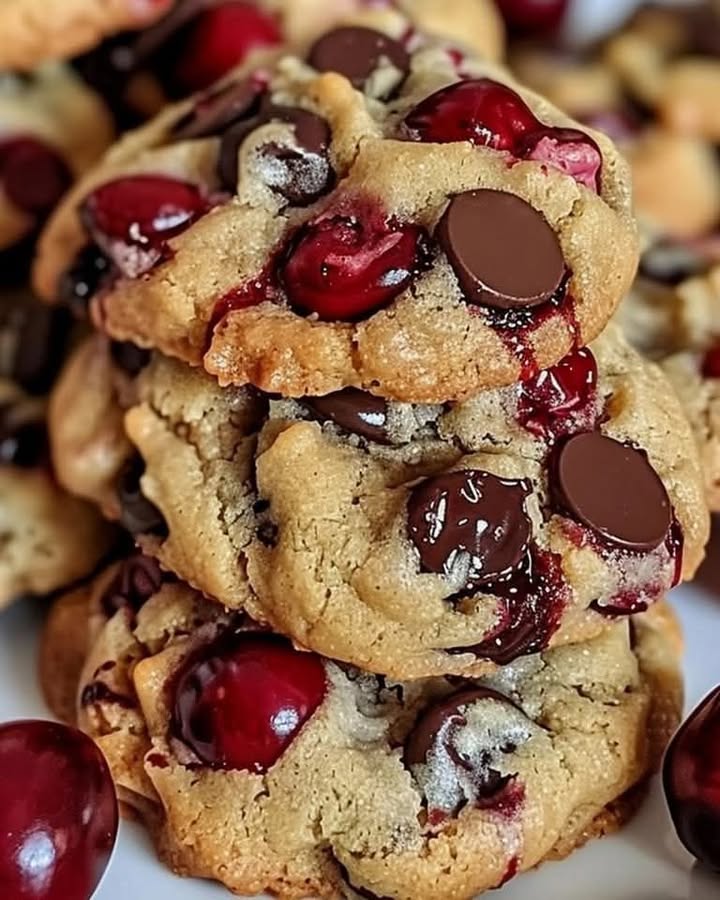 Cookies Cerises Chocolat Moelleux pour Tous Moments 2 cookies cerises chocolat