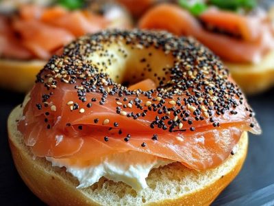 Bagel saumon fumé et fromage frais : Recette gourmande rapide