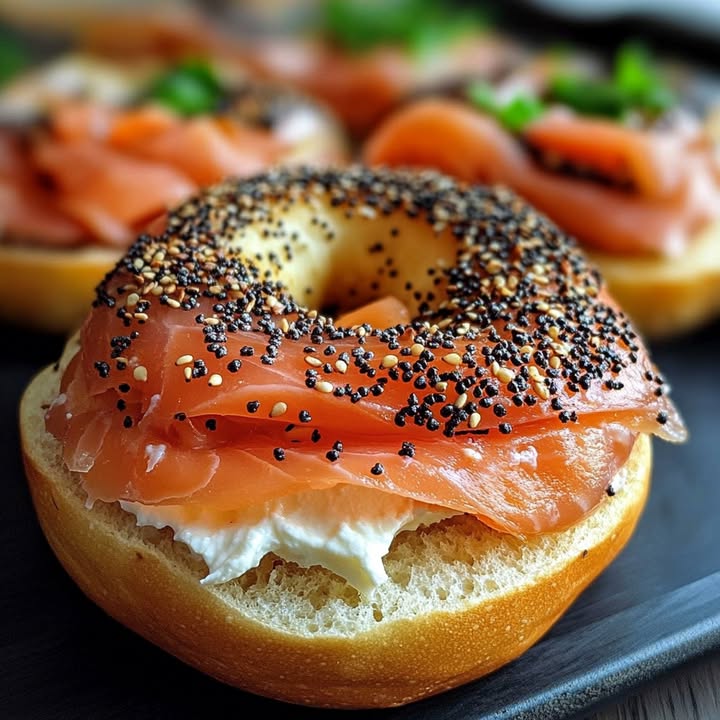 Bagel saumon fumé et fromage frais : Recette gourmande rapide 2 bagel saumon frais