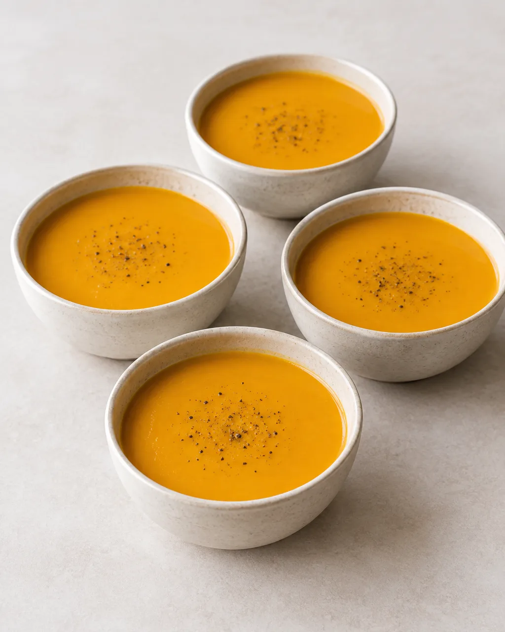 Soupe de butternut veloutée 2 Bol de soupe de butternut lisse et orangée, servie bien chaude.
